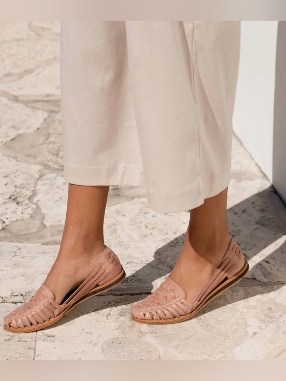 Nisolo Women's Huarache Sandal in Desert Rose